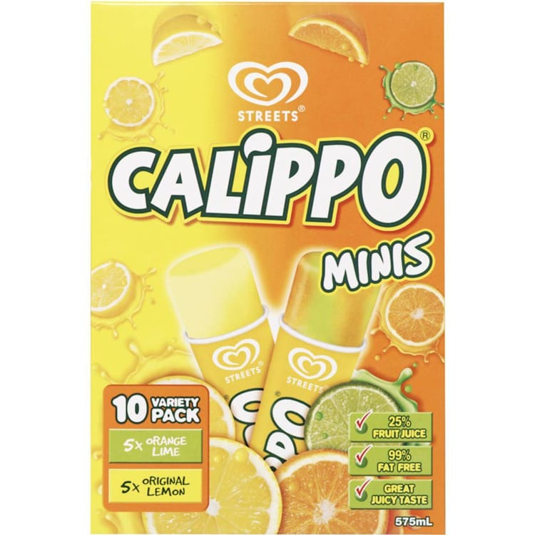 Calippo Mini Water Ice Lemon Orange & Lime