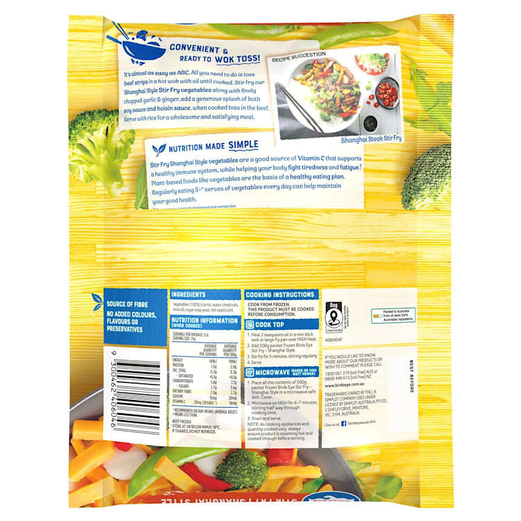 Birds Eye Stir Fry Mix Shanghai