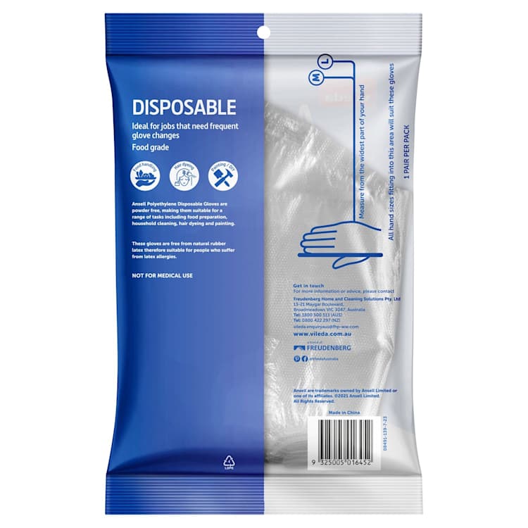 ViledaAnsell Poly Disposable Gloves