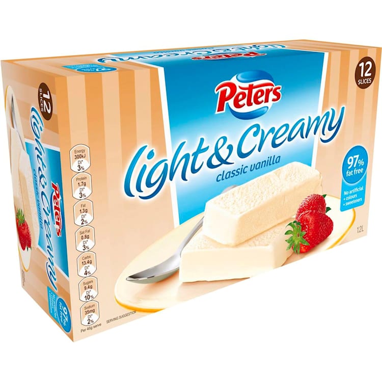 Peters Light & Creamy Classic Vanilla Ice Cream Slices