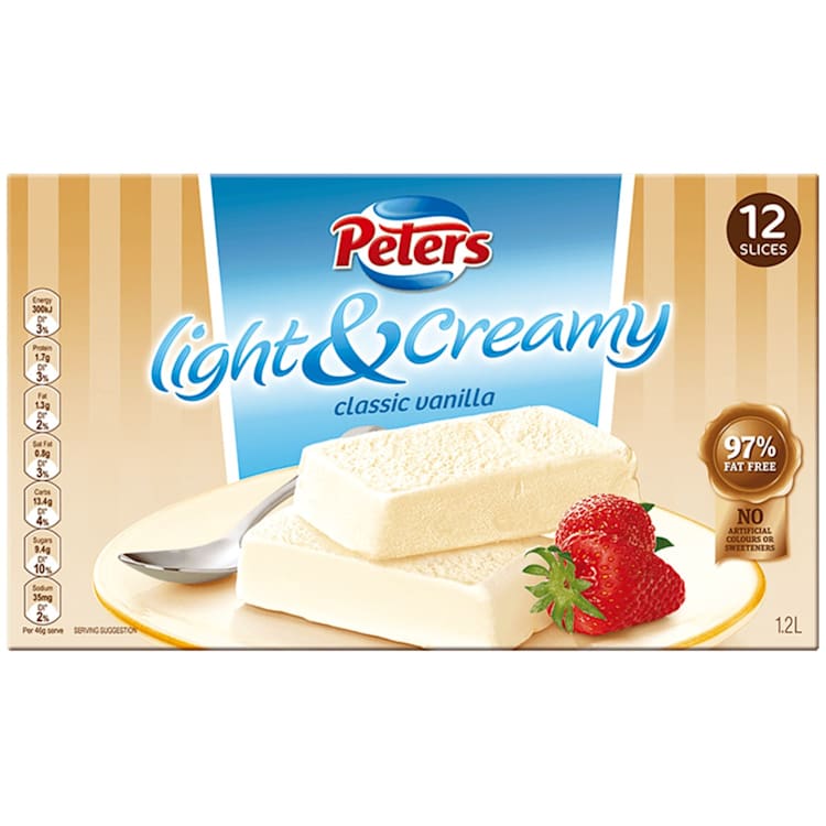 Peters Light & Creamy Classic Vanilla Ice Cream Slices