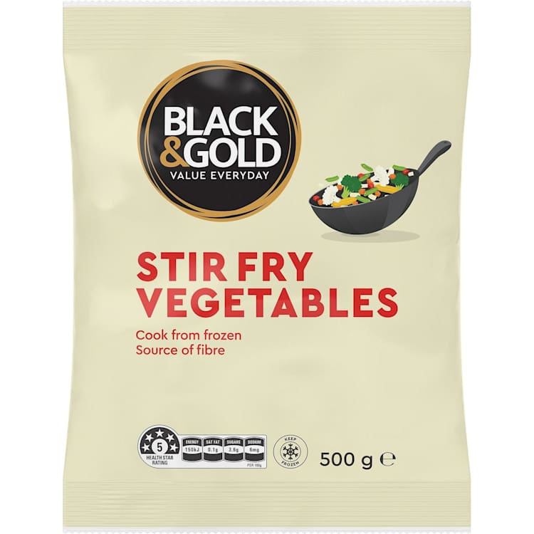Black & Gold Stir Fry Veg