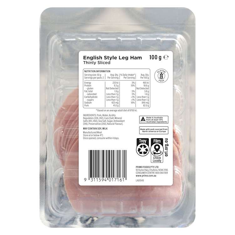 Primo English Style Leg Ham