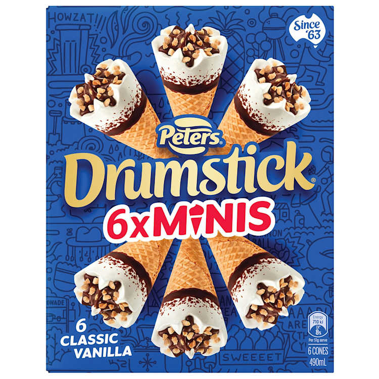 Peters Drumstick Minis Ice Cream Vanilla
