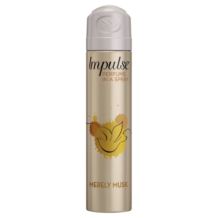 Impulse Women Body Spray Aerosol Deodorant Merely Musk