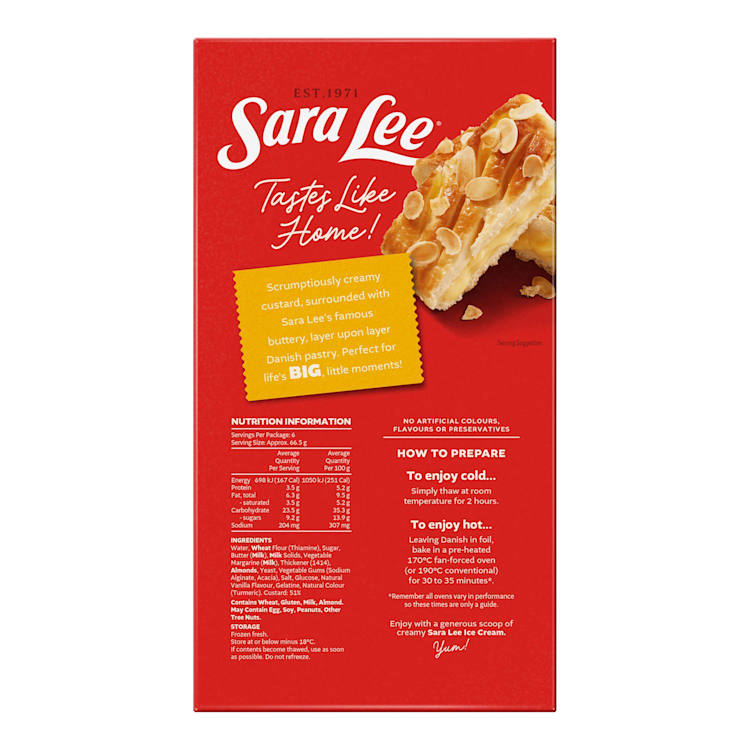 Sara Lee Custard Danish