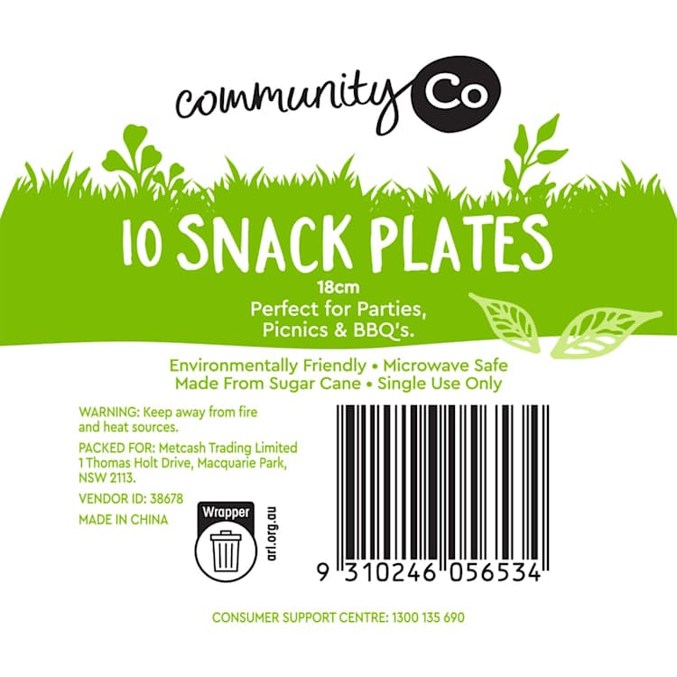 Community Co Plates Sugar Cane 10 Pack | IGA Shop Online
