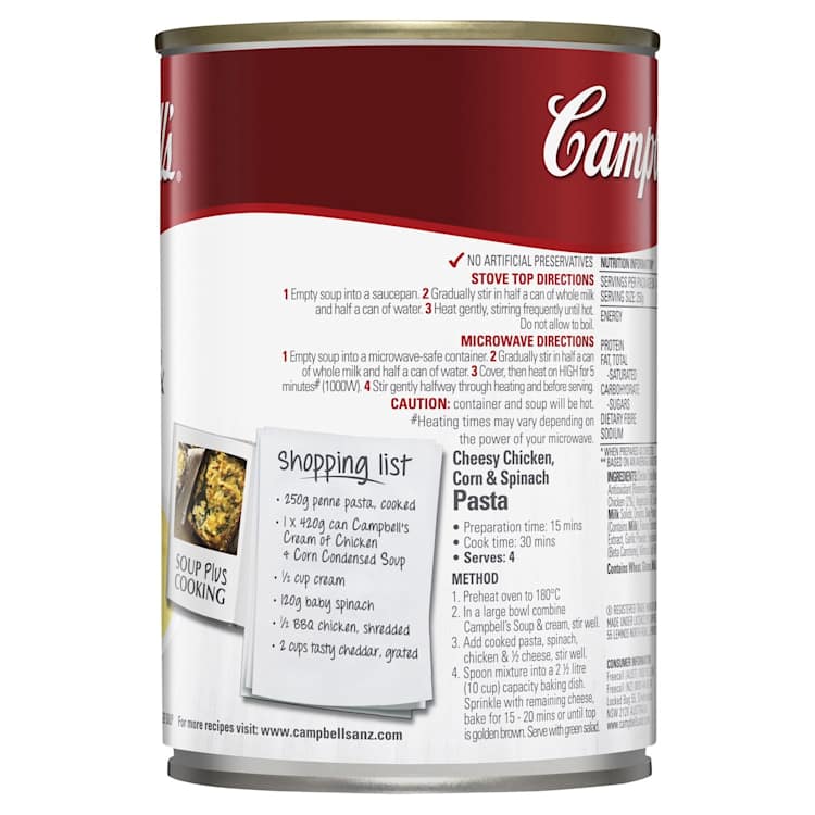 Campbell's Soup Condensed Cream of Chicken & Corn