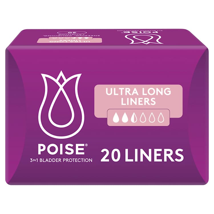 Poise Ultra Long Liners Fragrance Free