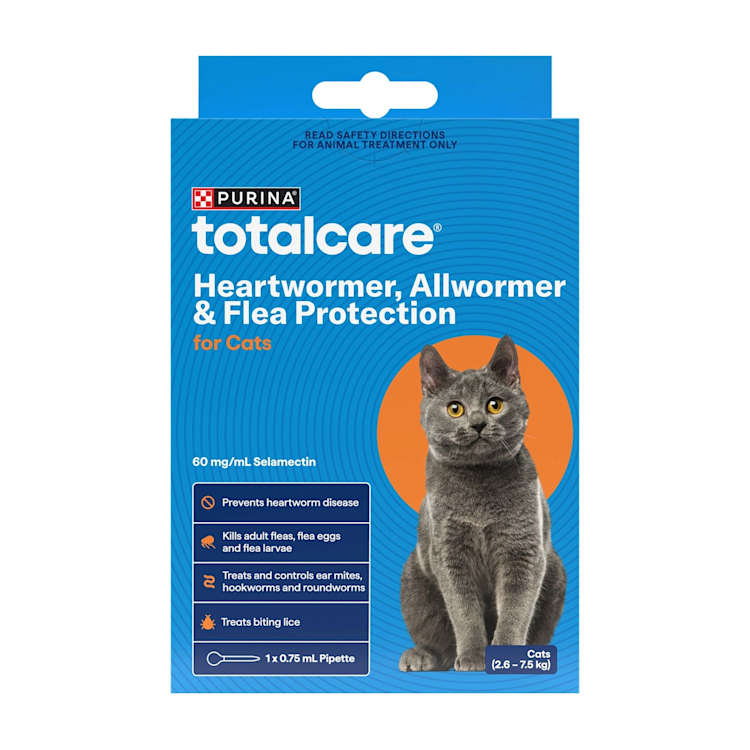 Purina Total Care Heartwormer, Allwormer & Flea Control for Cats (2.6 - 7.5kg) Pipette