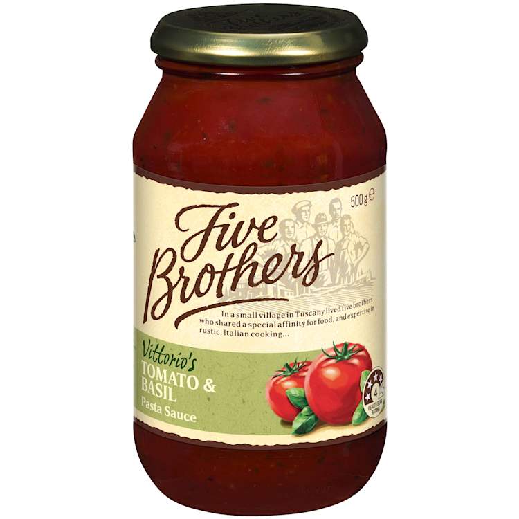 Five Brothers Pasta Sauce Tomato & Basil