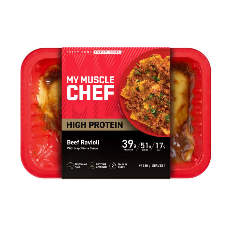 My Muscle Chef Beef Ravioli With Napolitana Sauce