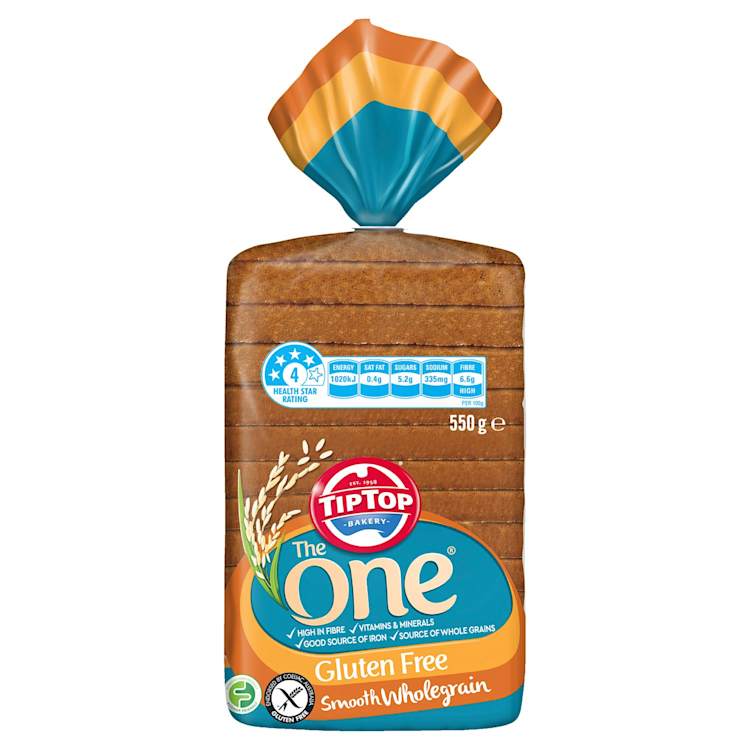 Tip Top The One Gluten Free Smooth Wholegrain Sliced Bread