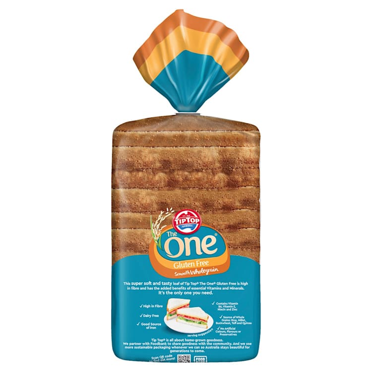 Tip Top The One Gluten Free Smooth Wholegrain Sliced Bread