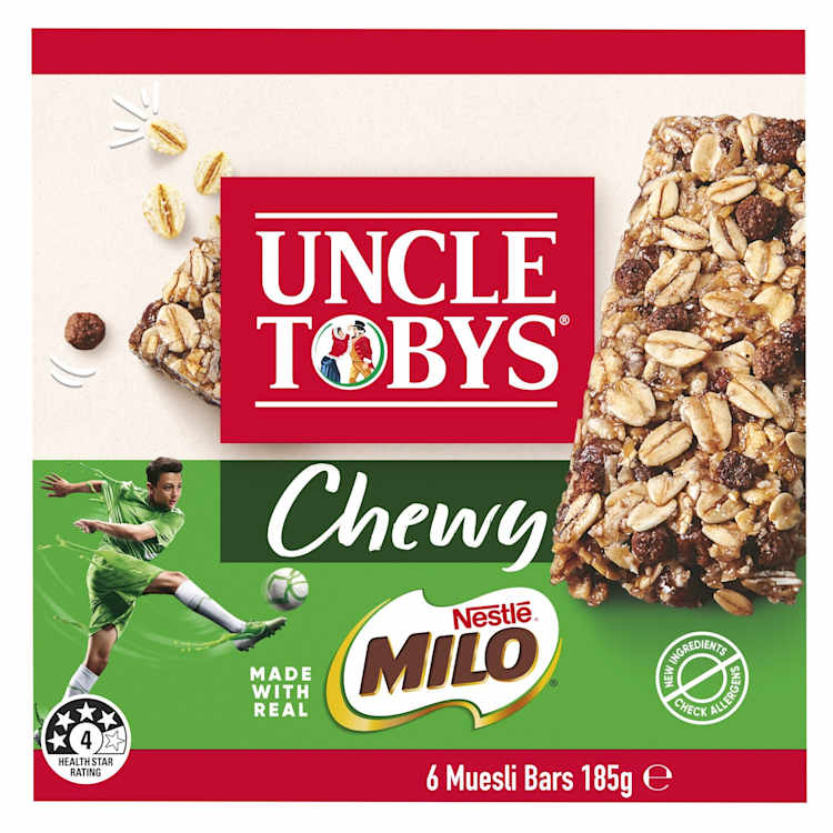 Uncle Tobys Muesli Bars Chewy Milo