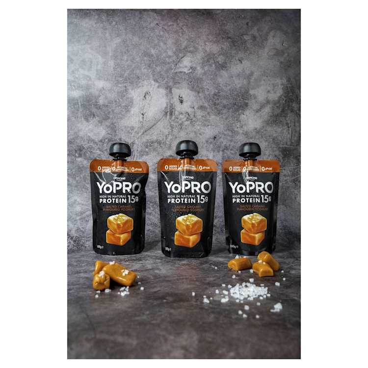 YoPRO High Protein Salted Caramel Yoghurt Pouch