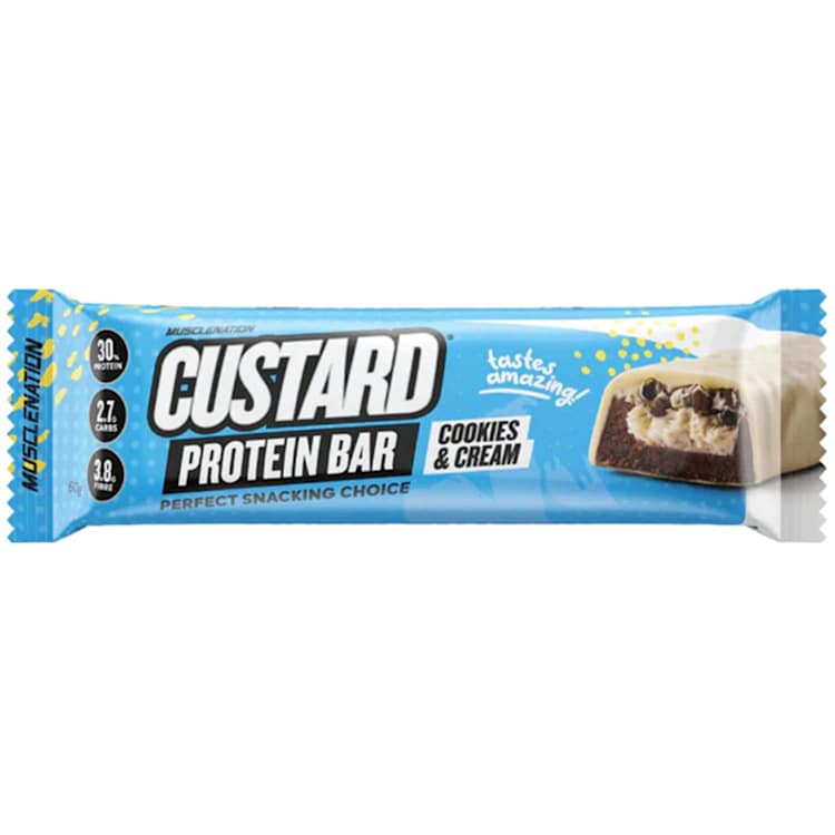 Muscle Nation Custard Cookies & Cream Protein Bar