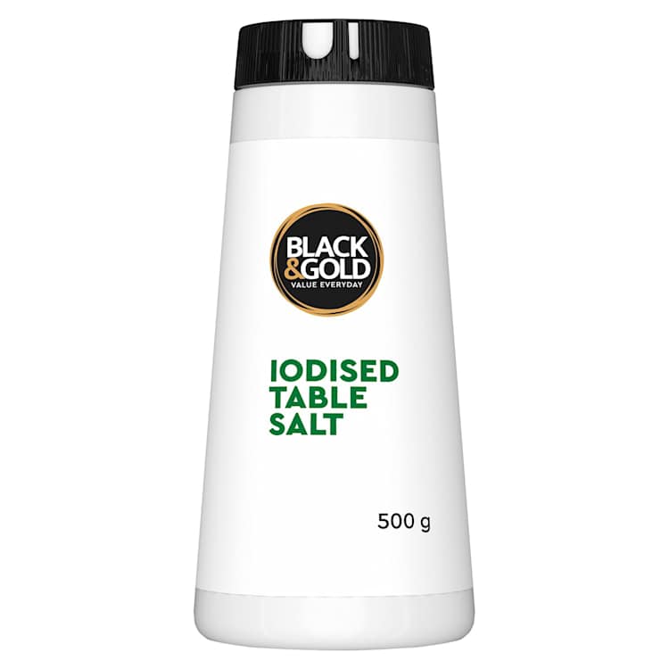 Black & Gold Iodised Table Salt