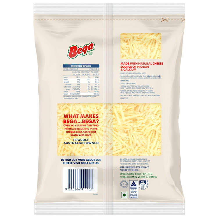 Bega Country Light Tasty Grated Cheese