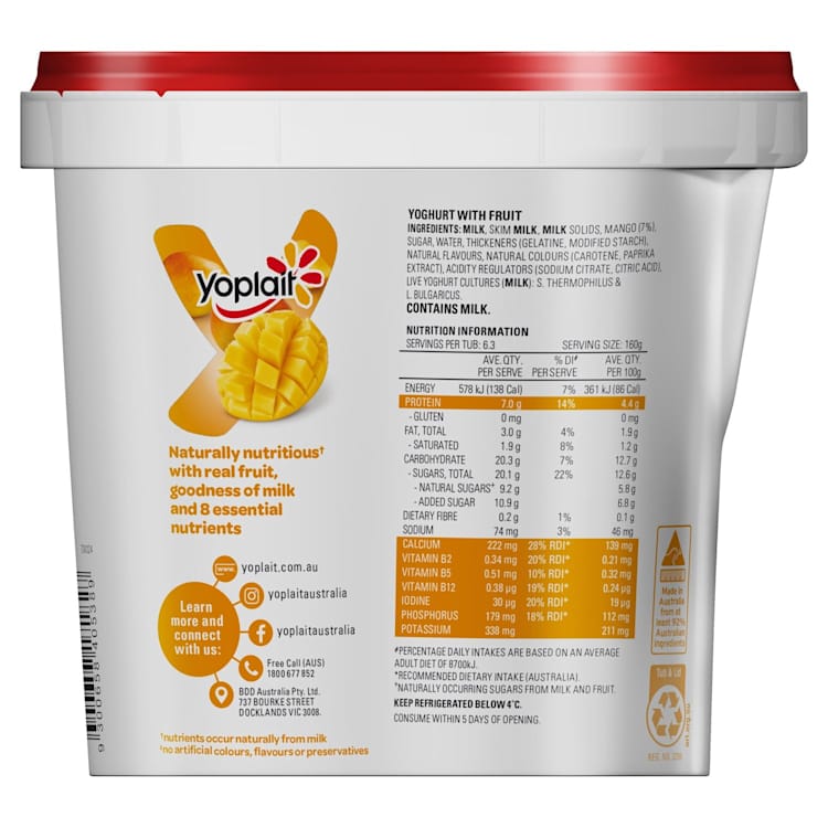 Yoplait Yoghurt Mango