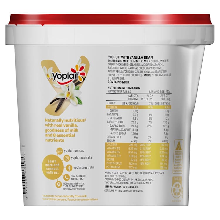 Yoplait Yoghurt Vanilla