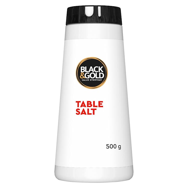 Black & Gold Table Salt Plain Drum