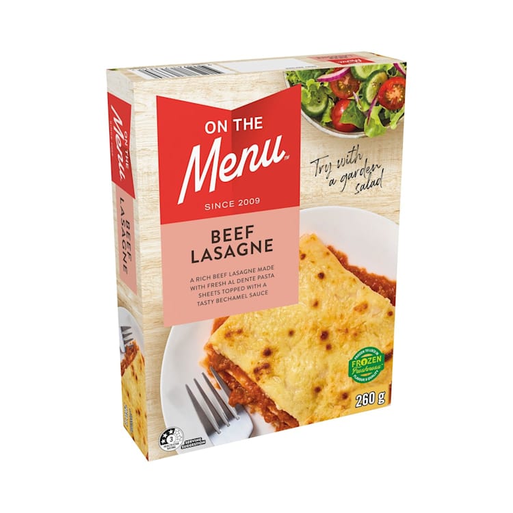 On The Menu Lasagne Beef
