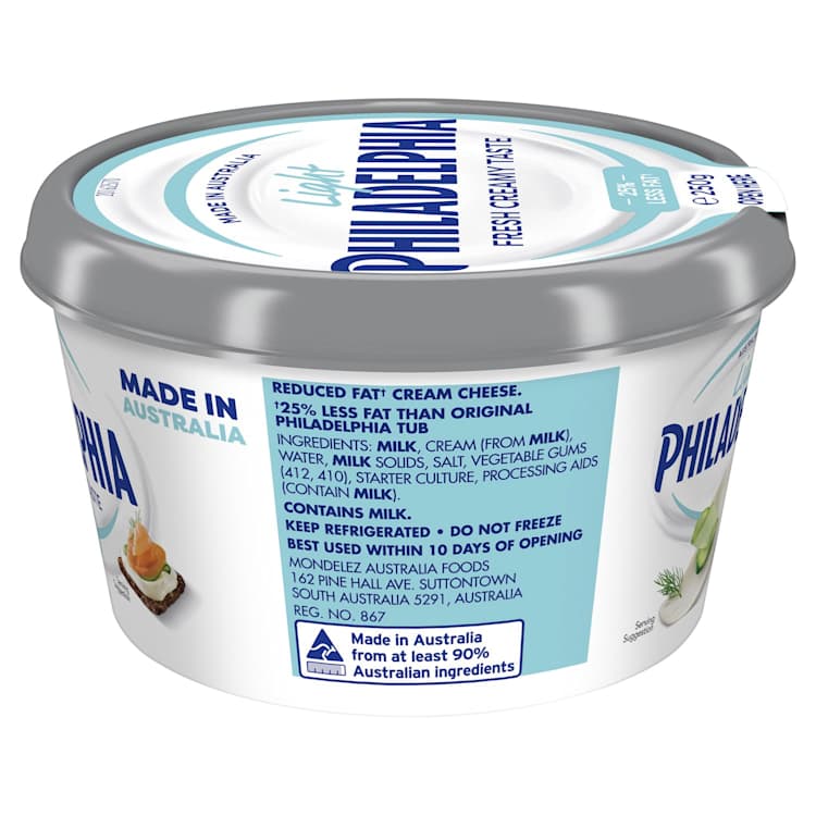 Philadelphia Cream Cheese Spread Light Tub