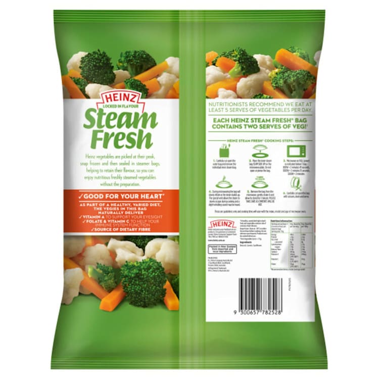Heinz Steam Fresh Broccoli, Carrot & Cauliflower