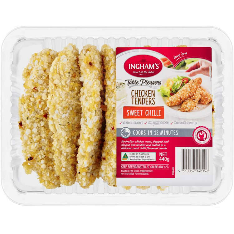 INGHAM'S Quick Cook Crumbed Sweet Chilli Chicken Tenders