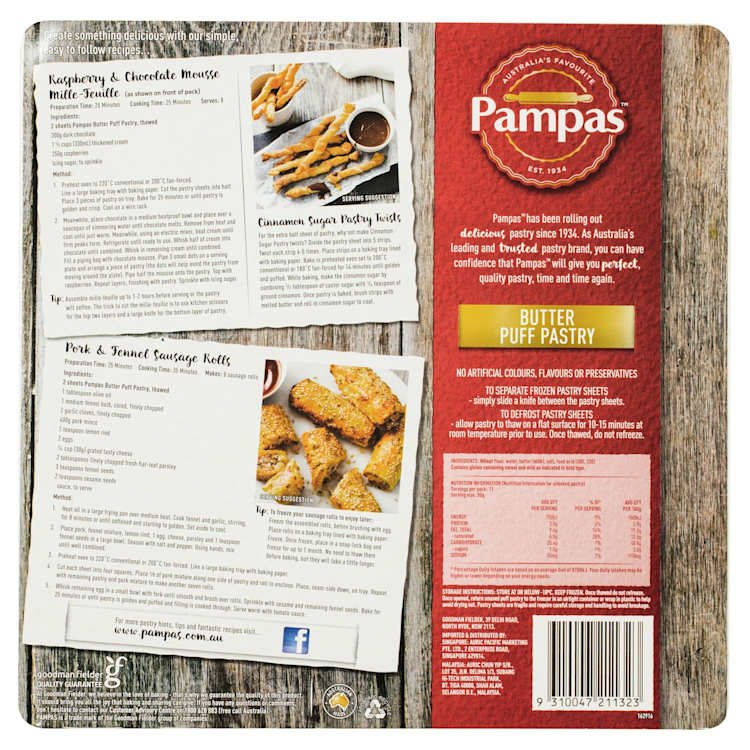 Pampas Puff Pastry Sheets
