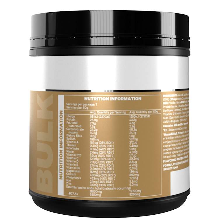 Musashi Bulk Protein Vanilla Milkshake