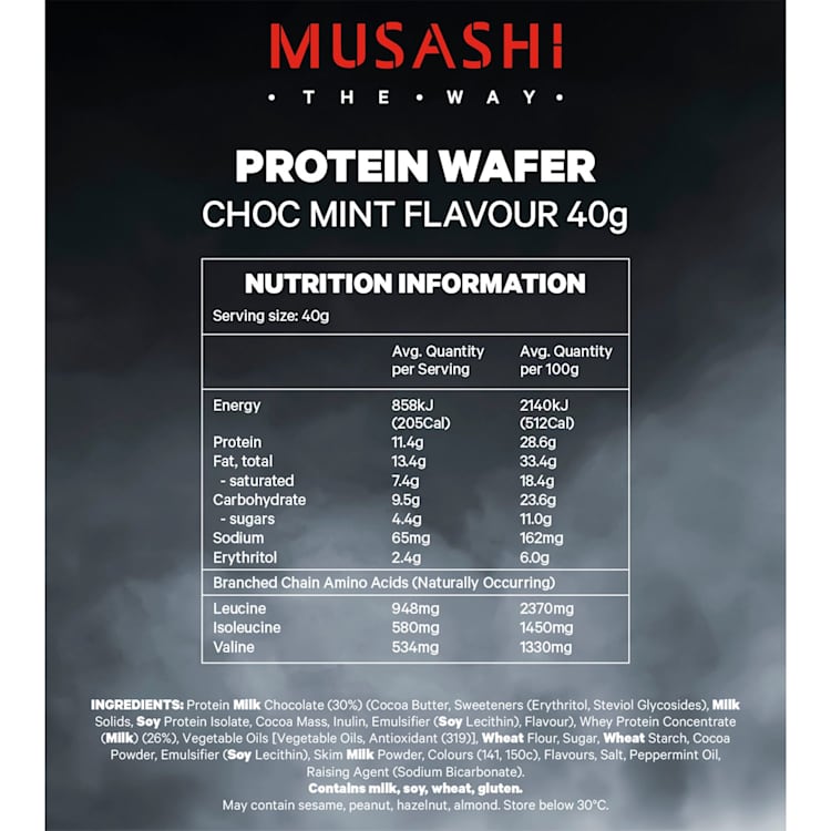 Musashi Protein Wafer Bar Chocolate Mint