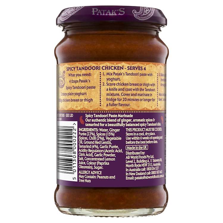Patak's Paste Marinade Spicy Tandoori