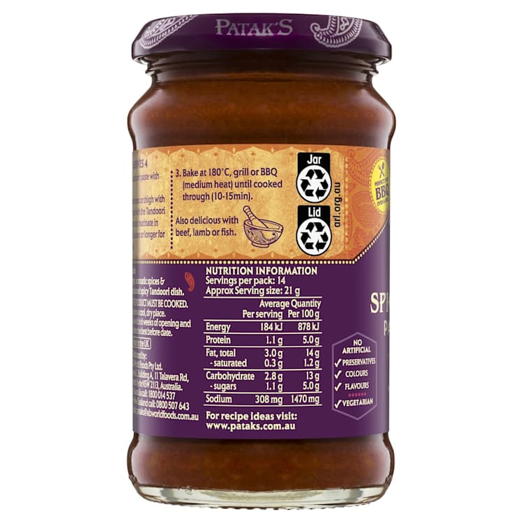 Patak's Paste Marinade Spicy Tandoori