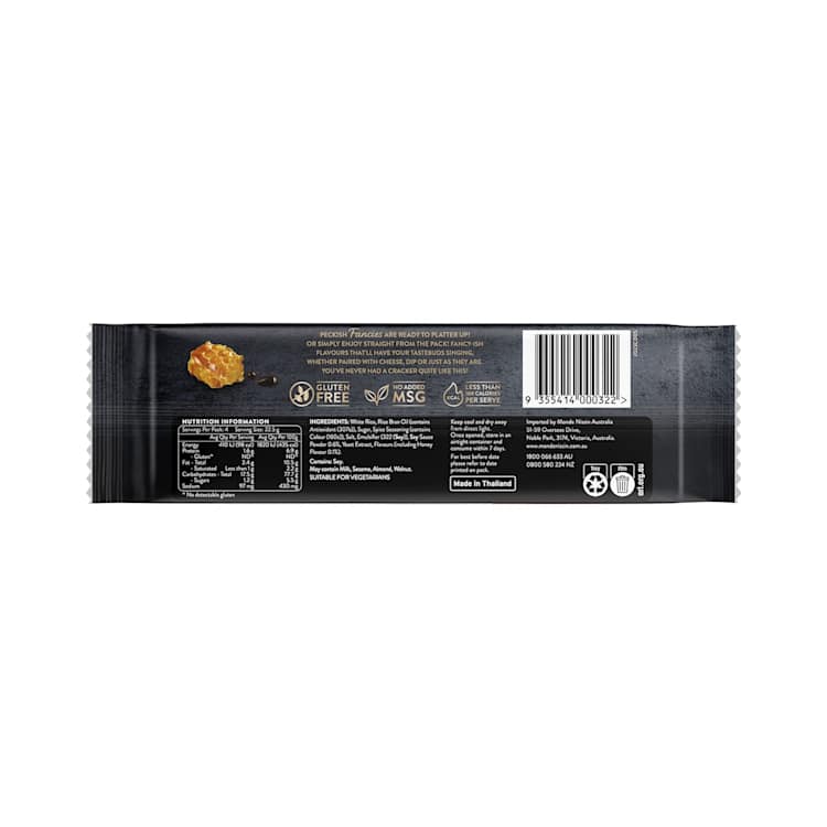 Peckish Fancies Premium Flavoured Rice Crackers Golden Honey and Soy