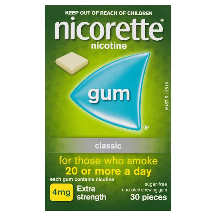 Nicorette Nicotine Gum Classic Extra Strength