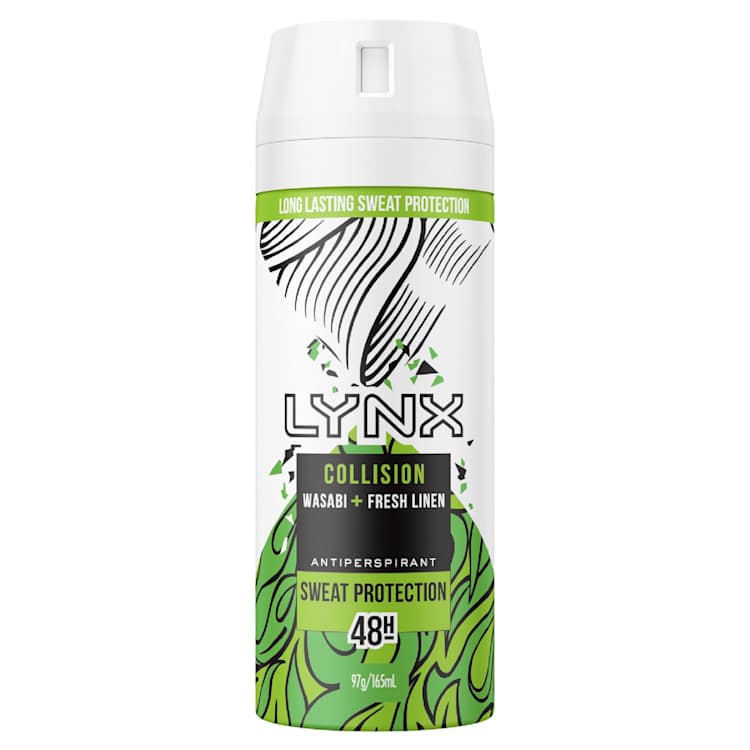 Lynx Antiperspirant Aerosol Collision Wasabi Fresh Linen IGA