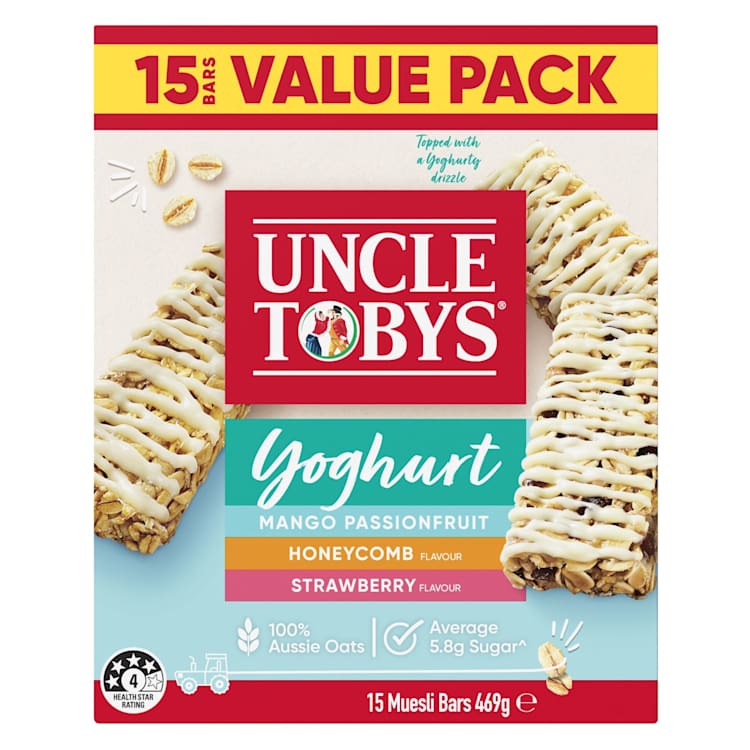 Uncle Tobys Yoghurt Variety Bars