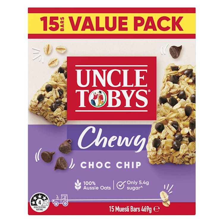 Uncle Tobys Chewy Choc Chip Bars