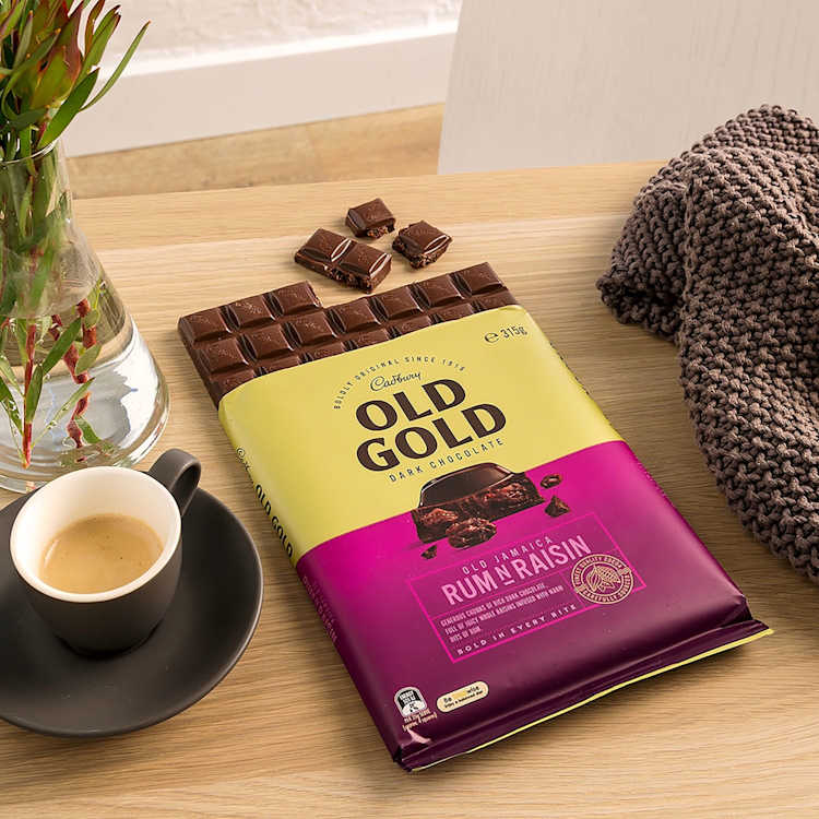 Cadbury Old Gold Dark Chocolate Old Jamaica Rum N Raisin