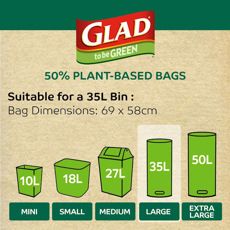 Glad to be Green 50% Plant Based Bags Large