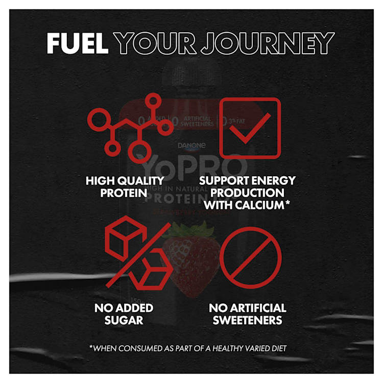 YoPRO High Protein Strawberry Pouch Yoghurt