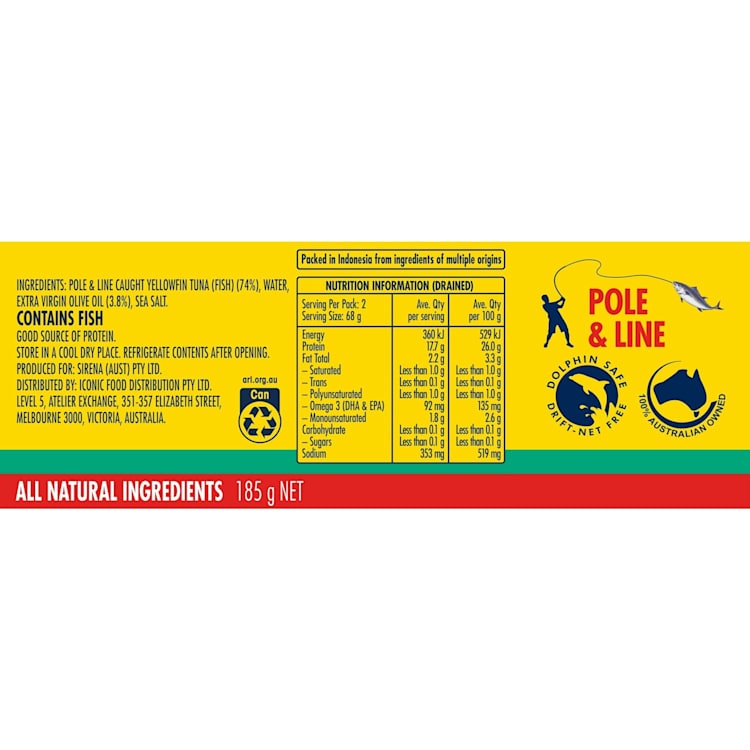 Sirena La Vita Lite Tuna In Oil