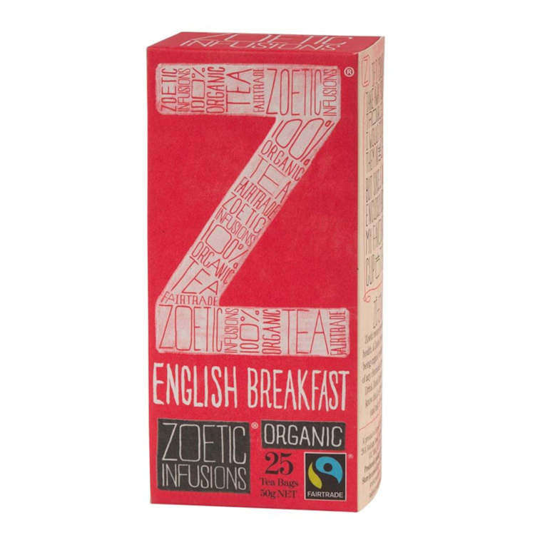 Zoetic Infusions Organic English Breakfast Tea Bags