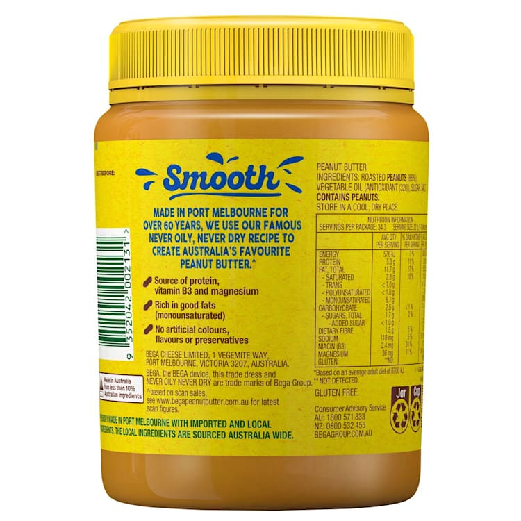 Bega Peanut Butter Smooth
