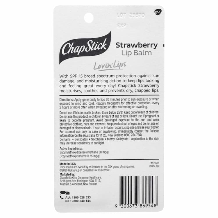 Chapstick Strawberry Lip Balm