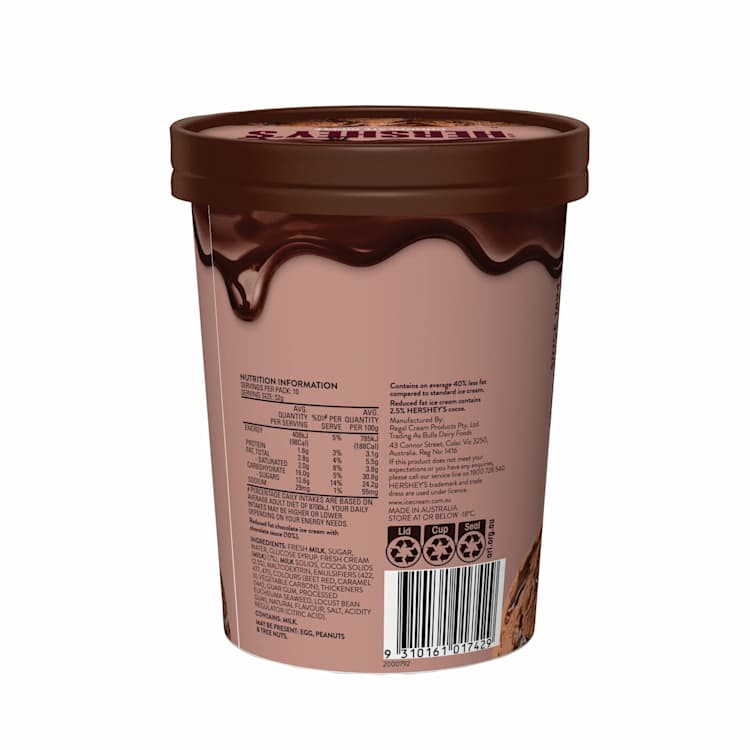 Hershey's Ice Cream Tubs Milk Chocolate Tub