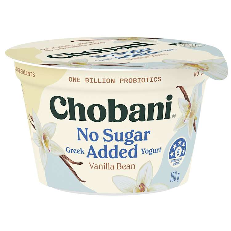 Chobani No Sugar Added Greek Yoghurt Vanilla Bean