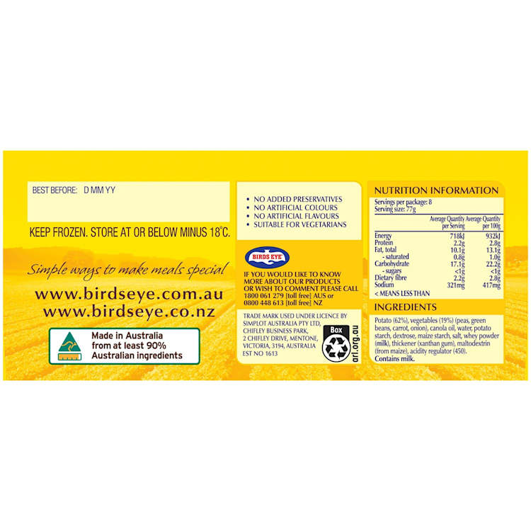 Birds Eye Bubble And Squeak